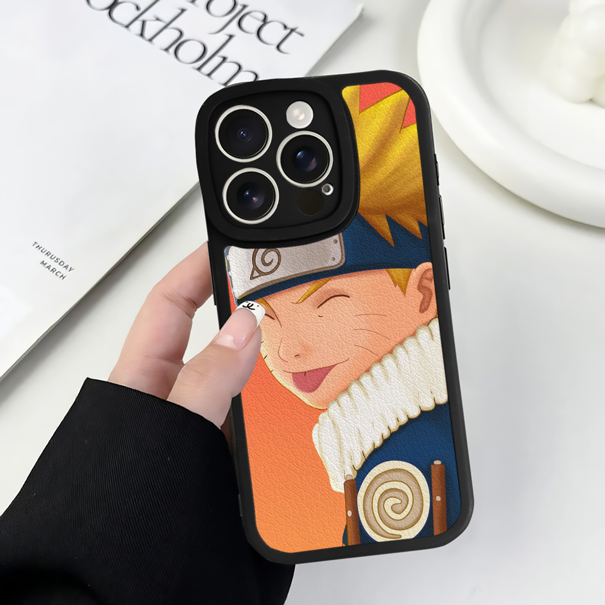 （画像用） NARUTO -ナルト- NARUTO -ナルト- 疾風伝 【iPhone 16シリーズ対応】シリコンスマホケース（レザー調） 材質：シリコン